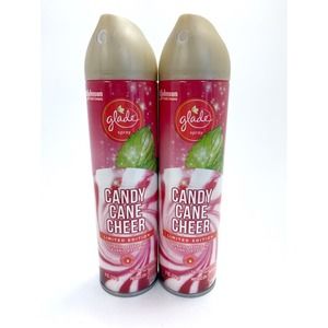 2 Glade Candy Cane Cheer Room Spray Air Freshener Limited Edition Holiday 8 oz